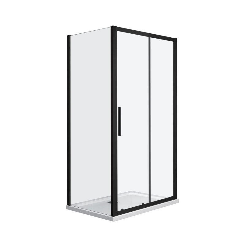 Douchecabine Brescia 120×90cm Zwart