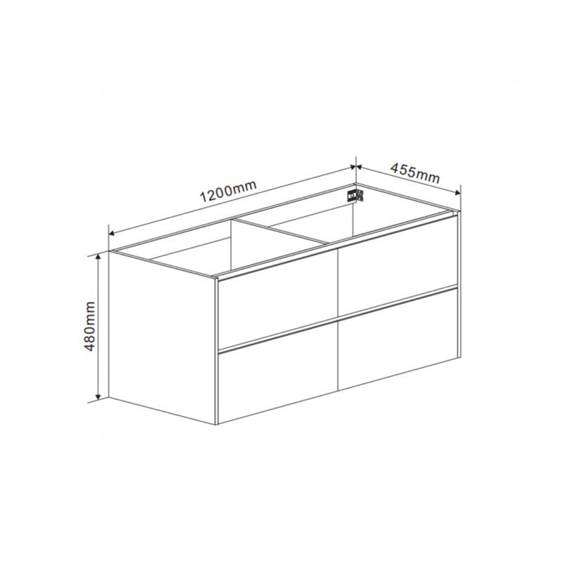 Onderkast Liverpool 120cm Hout - Afbeelding 2