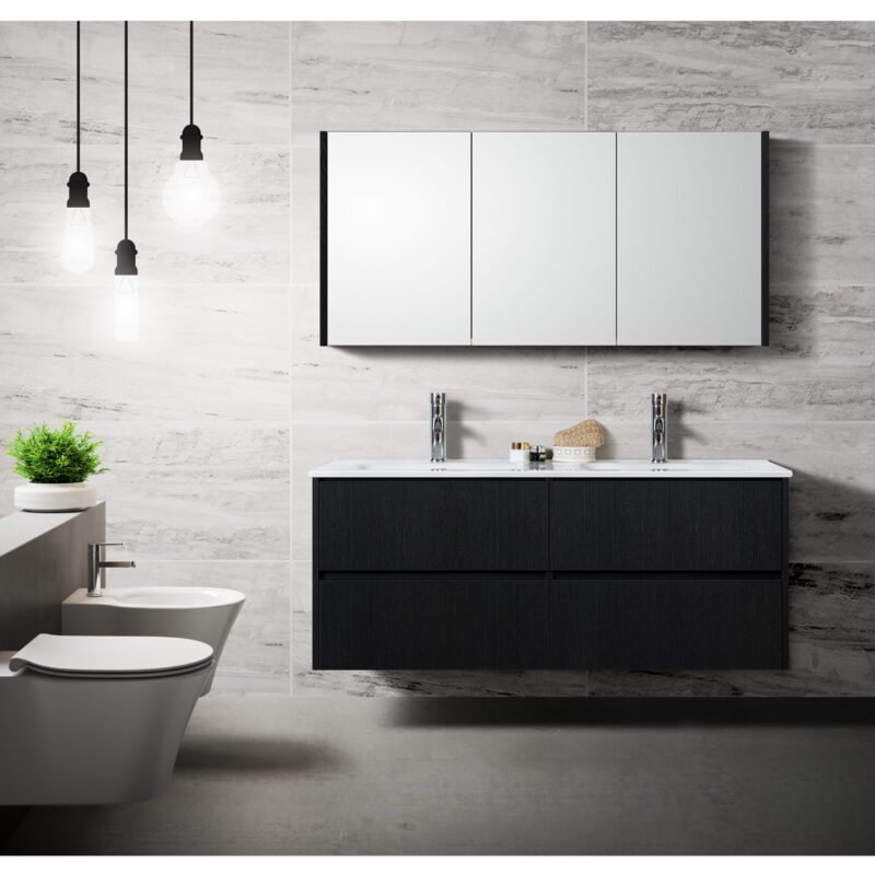 Badmeubelset Londen 120cm Zwart