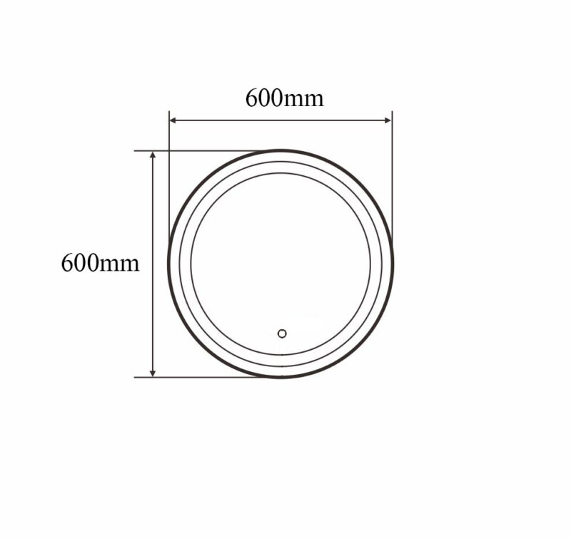 Spiegel Hamburg Ø 60cm Zwart - Afbeelding 2