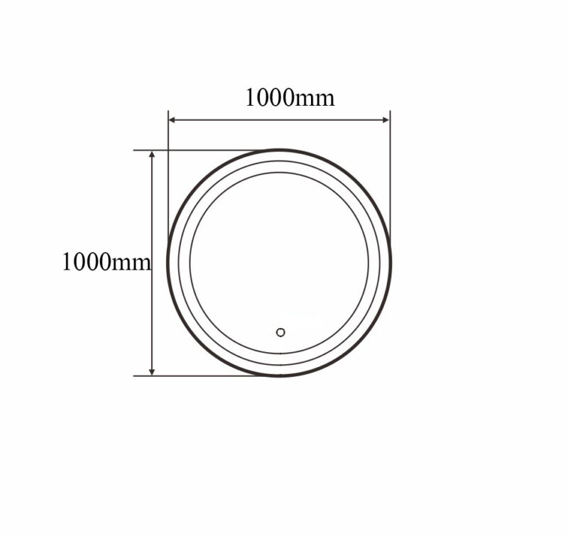 Spiegel Hamburg Ø 100cm Zwart - Afbeelding 2
