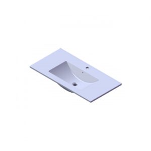 Wastafel Parijs 80cm Met Kraangat Mat Wit
