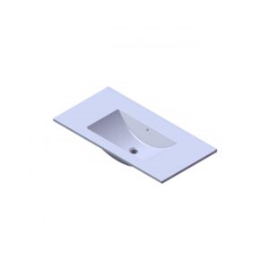 Wastafel Parijs 80cm Zonder Kraangat Mat Wit