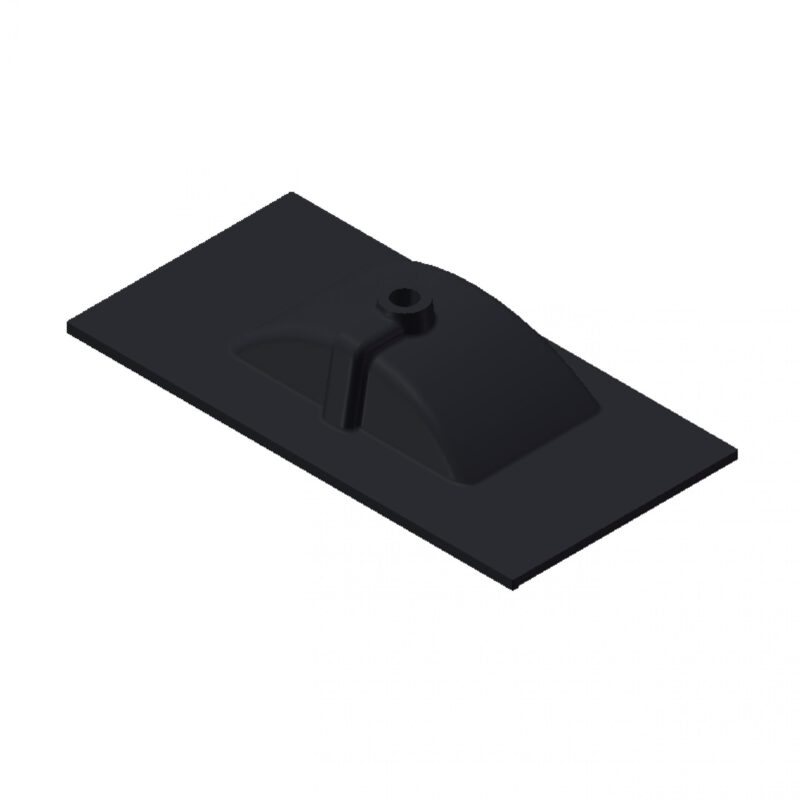 Wastafel Parijs 90cm Zonder Kraangat Mat Zwart - Afbeelding 2