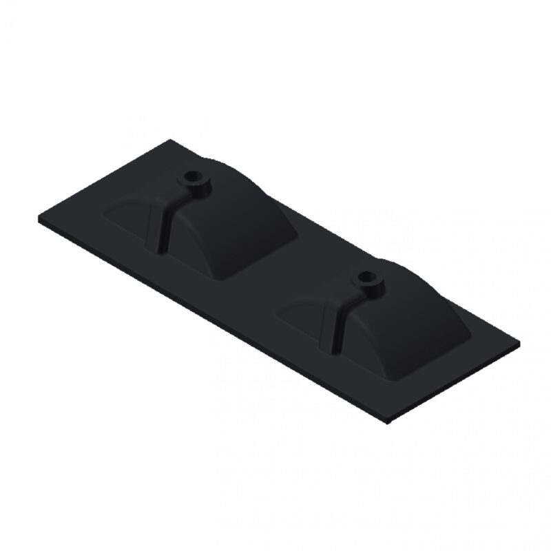 Wastafel Parijs 120cm Zonder Kraangat Mat Zwart - Afbeelding 2