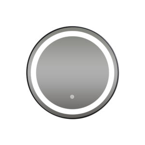 Spiegel Hamburg Ø 80cm Zwart