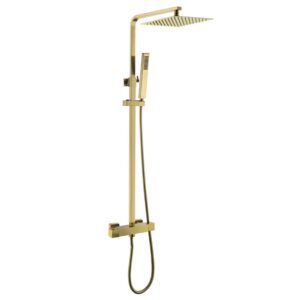 Regendouche Set Venetie Vierkant Brushed Gold