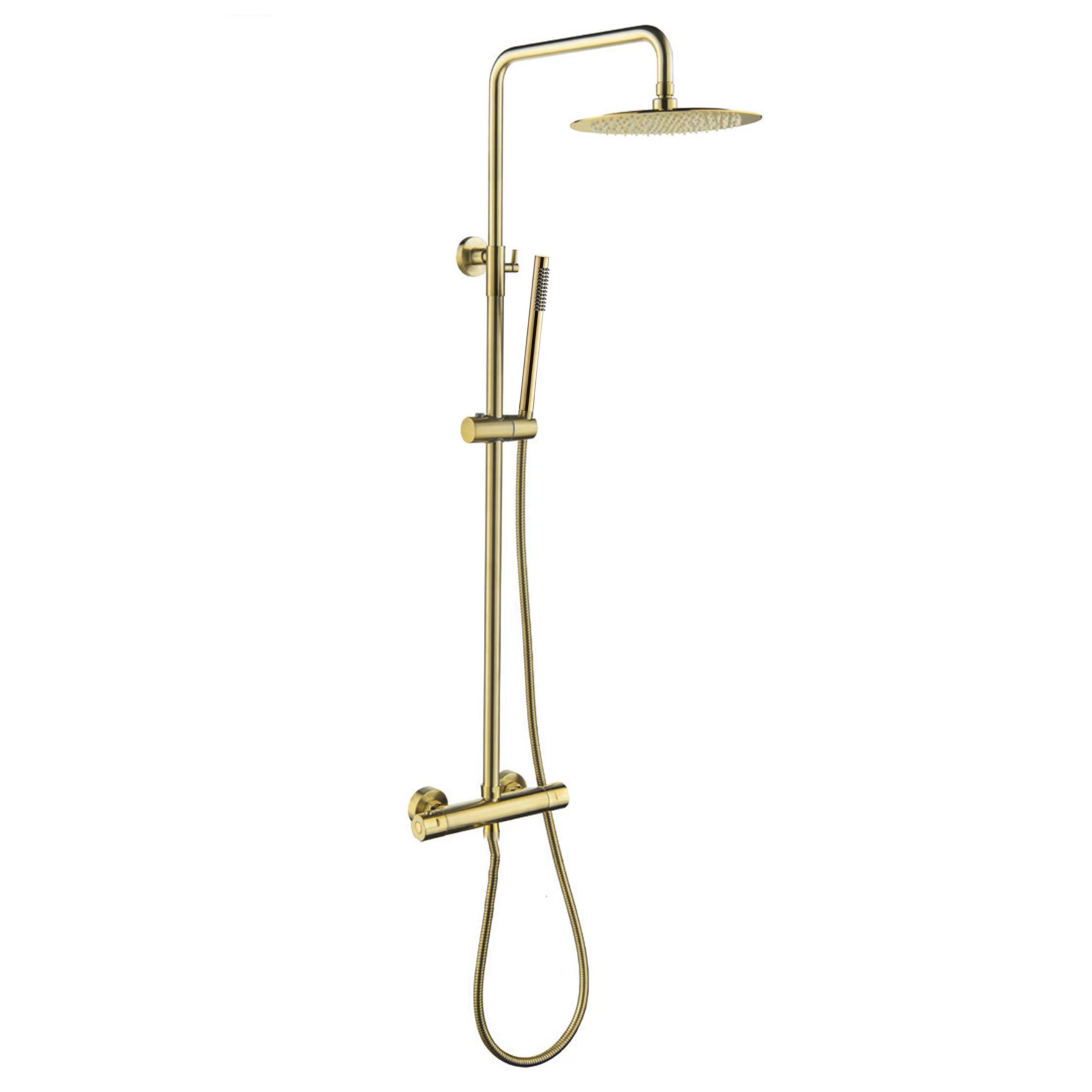 Regendouche Set Venetie Rond Brushed Gold