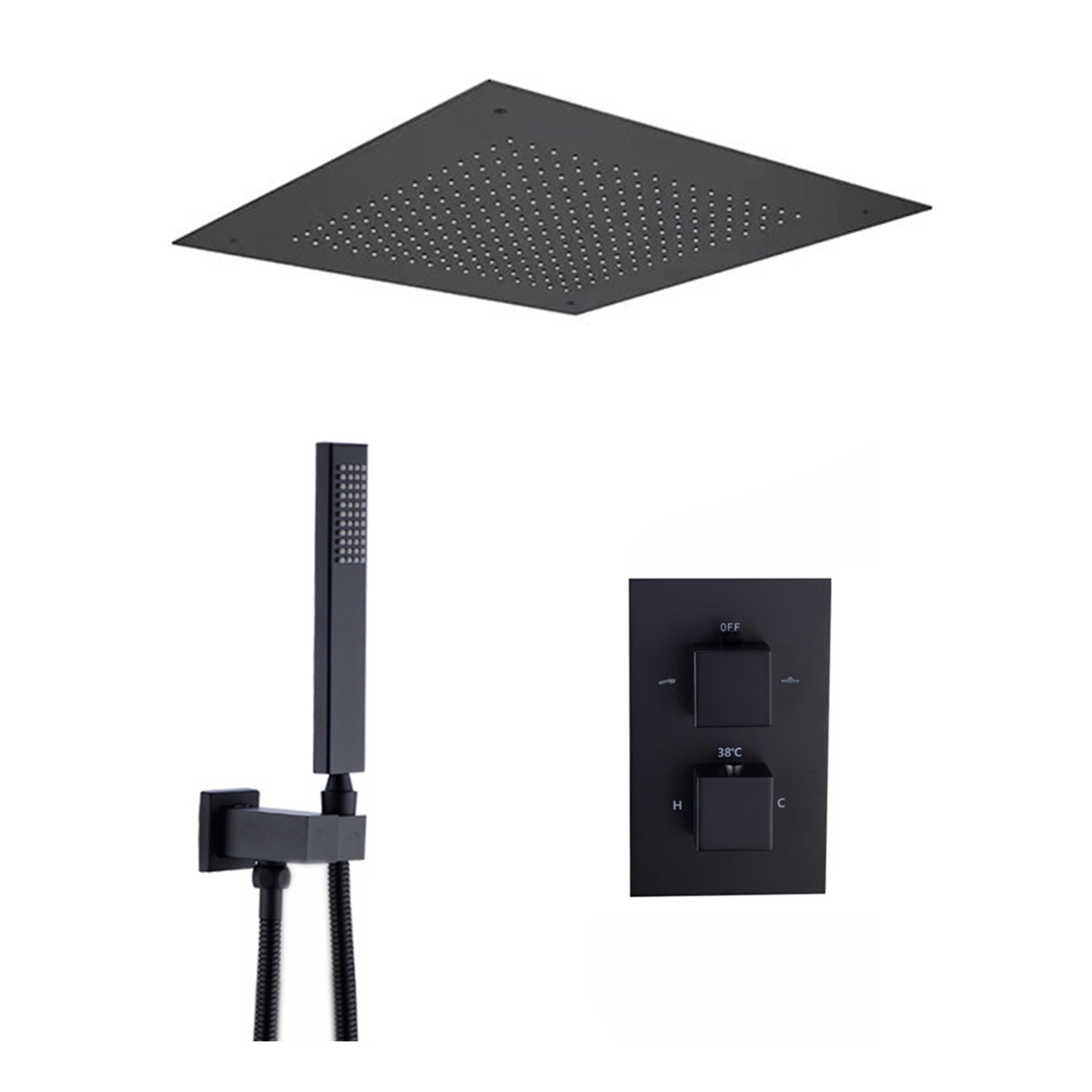 Showerset Porlezza Plafondunit Zwart