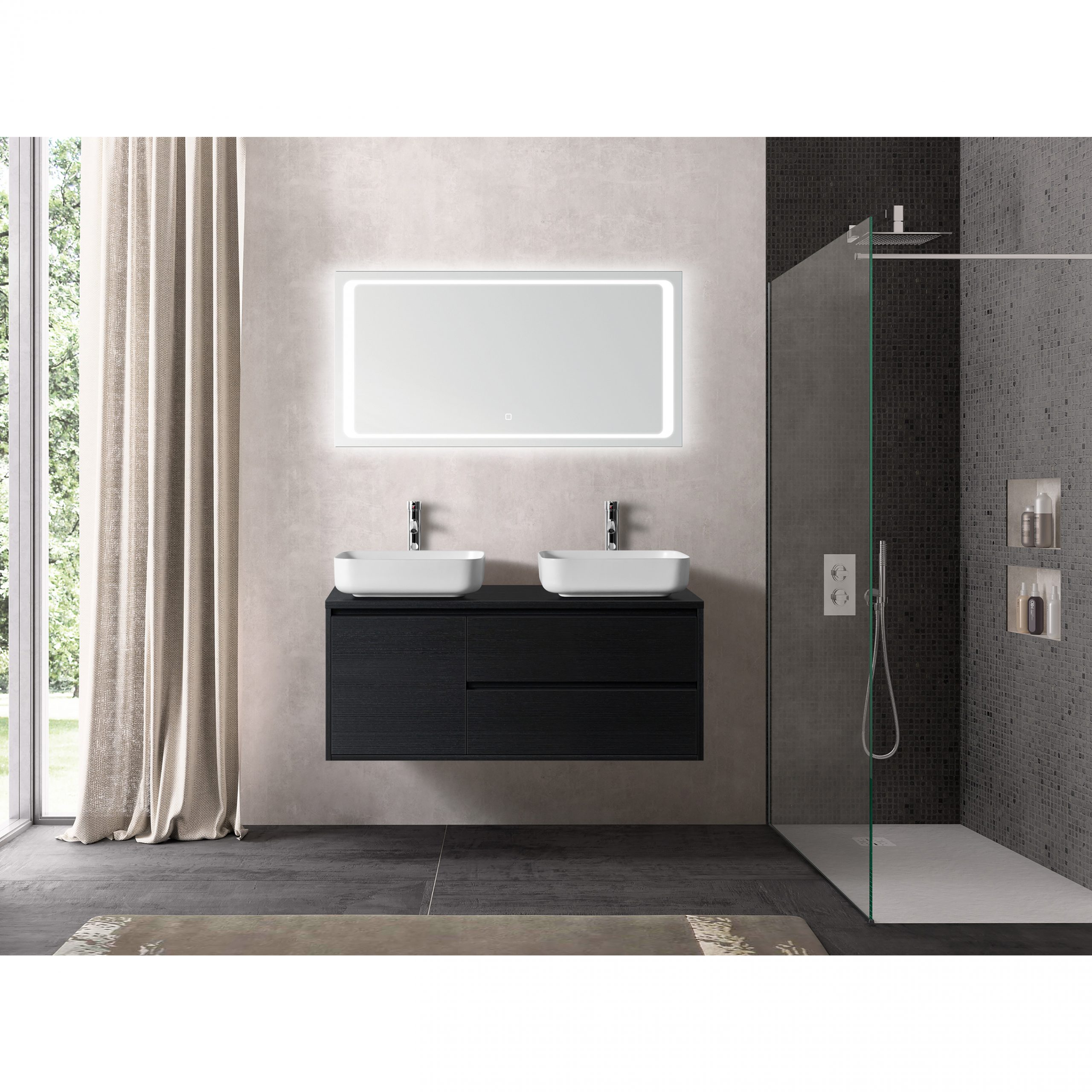 Badmeubelset Birmingham 120cm Zwart