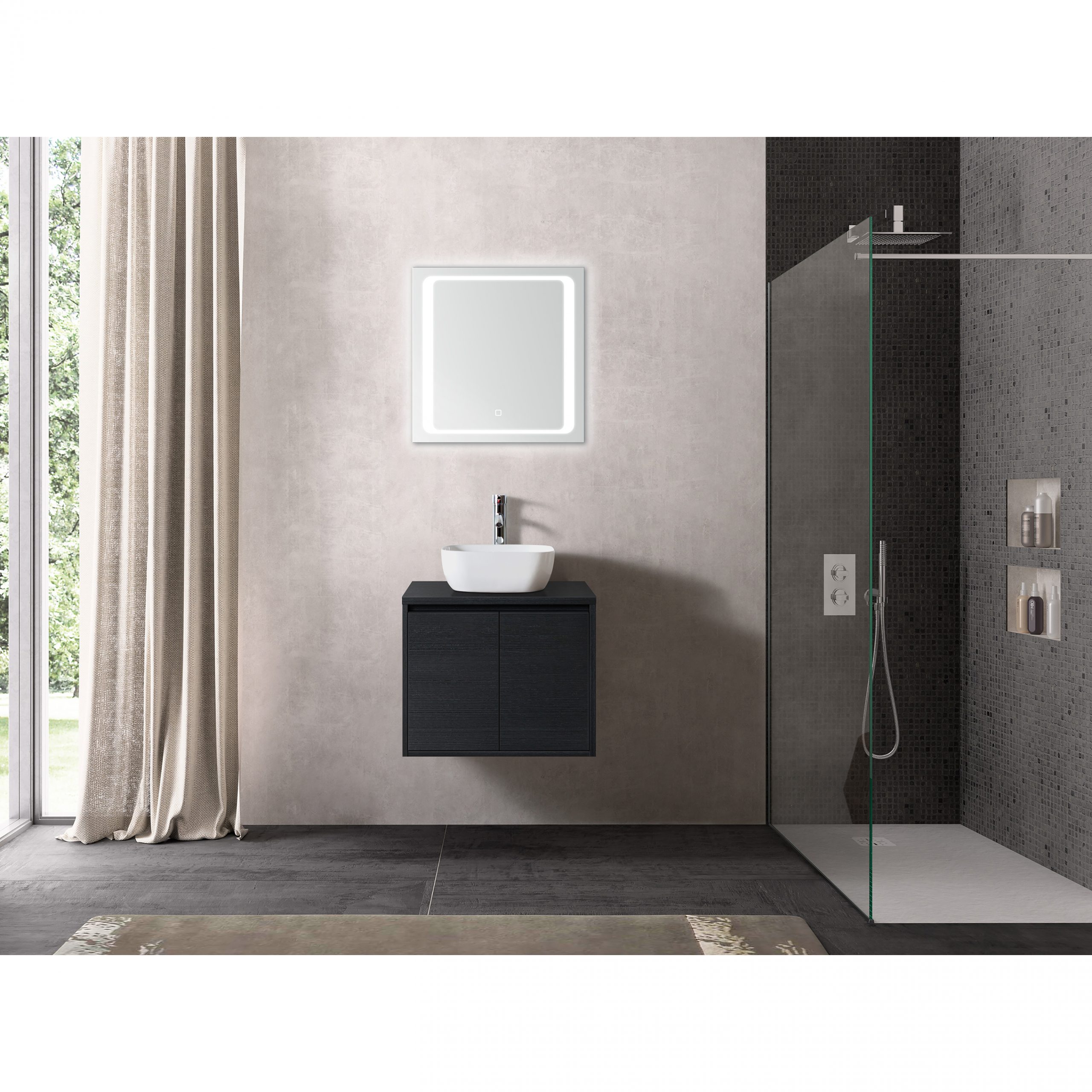 Badmeubelset Birmingham 60cm Zwart