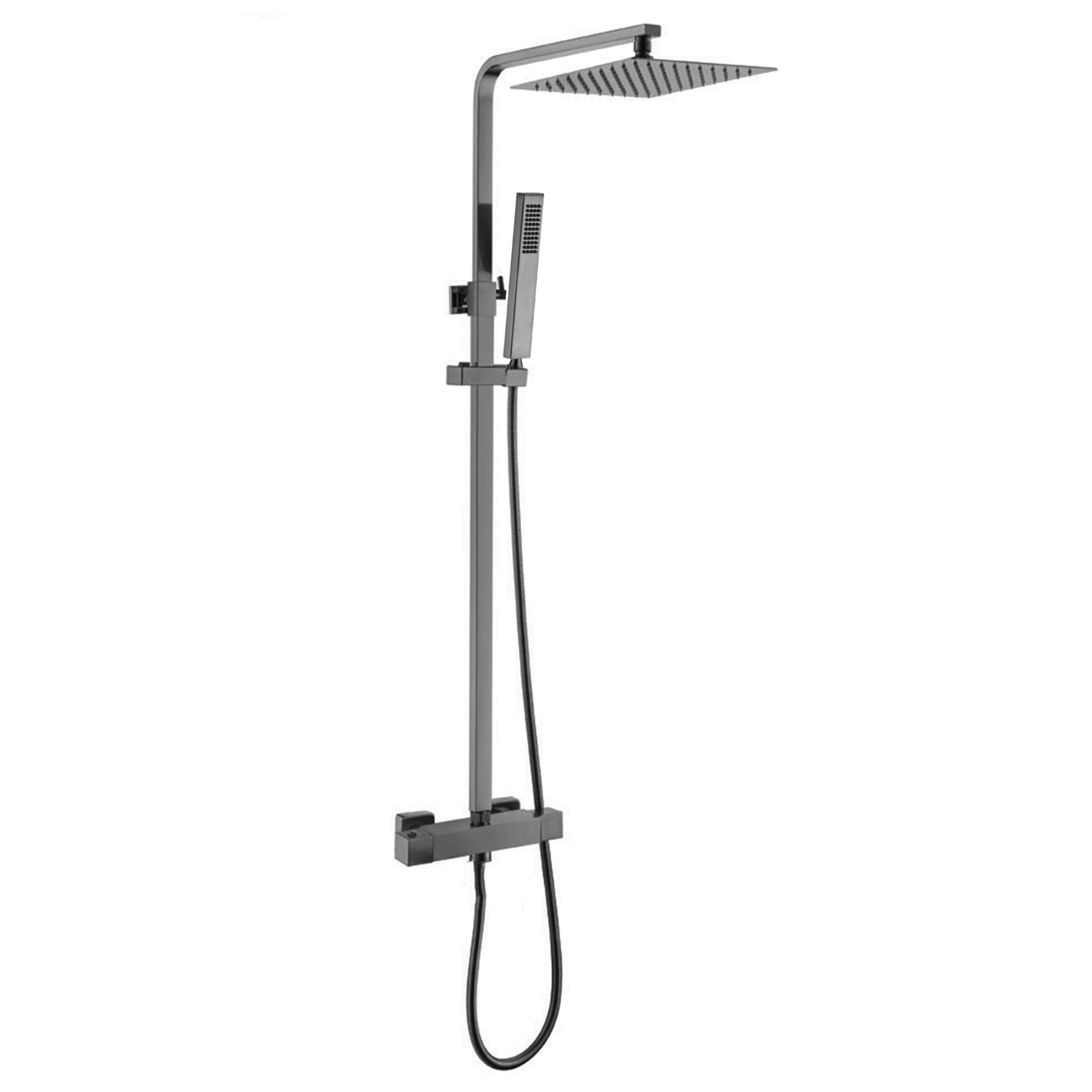 Regendouche Set Venetie Vierkant Gun Metal