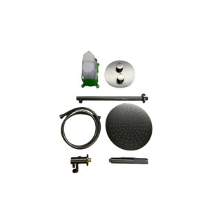Showerset Milaan Rond 8 Inch Muur Gun Metal