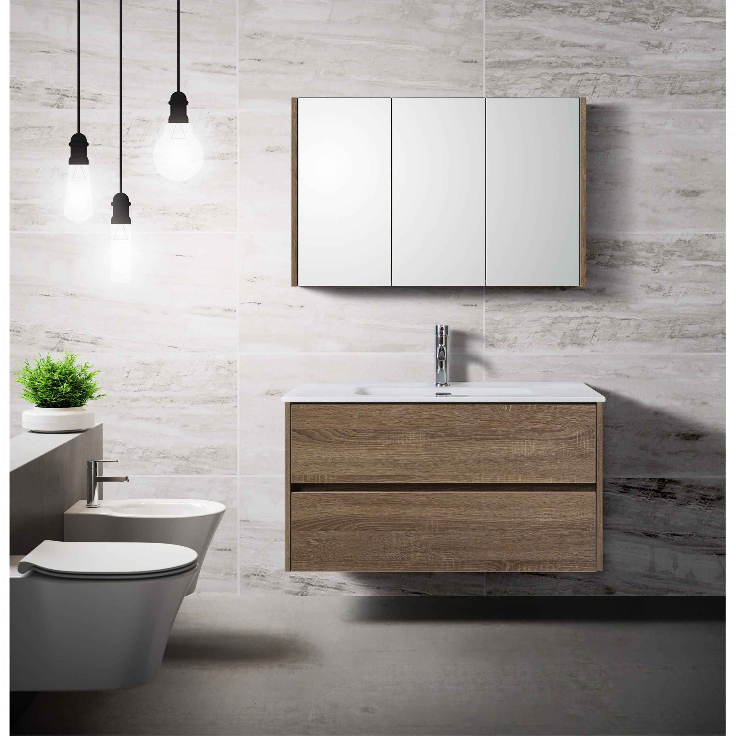 Badmeubelset Londen 80cm Hout