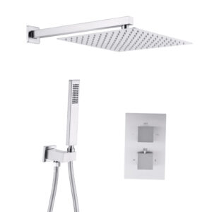 Showerset Palermo Vierkant 8 Inch Muur Chroom