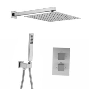 Showerset Palermo Vierkant 8 Inch Muur RVS