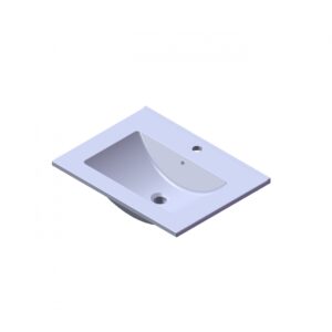 Wastafel Parijs 60cm Met Kraangat Mat Wit