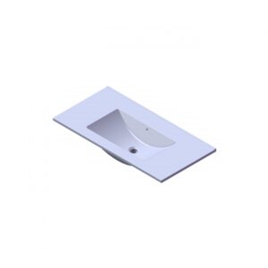 Wastafel Parijs 80cm Zonder Kraangat Mat Wit
