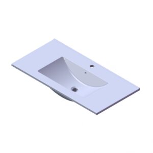 Wastafel Parijs 90cm Met Kraangat Wit