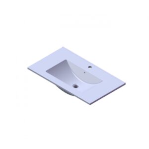 Wastafel Parijs 80cm Met Kraangat Wit