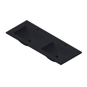 Wastafel Parijs 120cm Met Kraangat Mat Zwart
