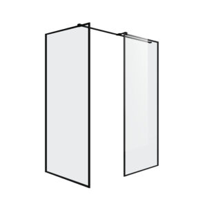 Inloopdouche Modena 120x80cm Zwart