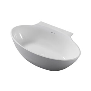 Half Vrijstaand Bad Helsingborg 170cm Mat Wit